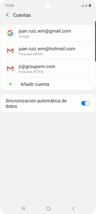 Pulsa el indicador junto a 
