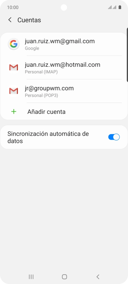 Pulsa el indicador junto a 