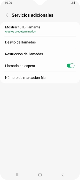Pulsa Número de marcación fija.