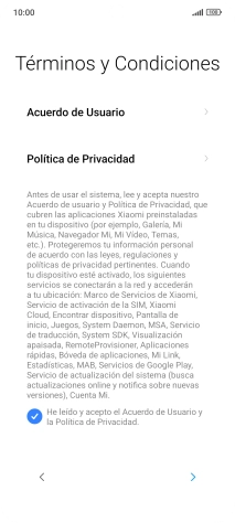 Pulsa la flecha hacia la derecha.