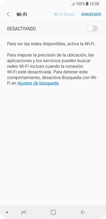 Pulsa el indicador para activar la función.