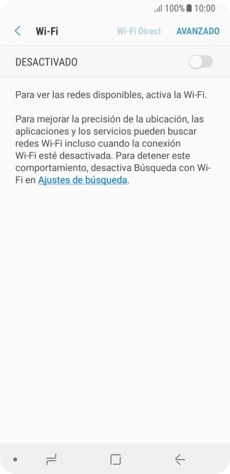 Pulsa el indicador para activar la función.