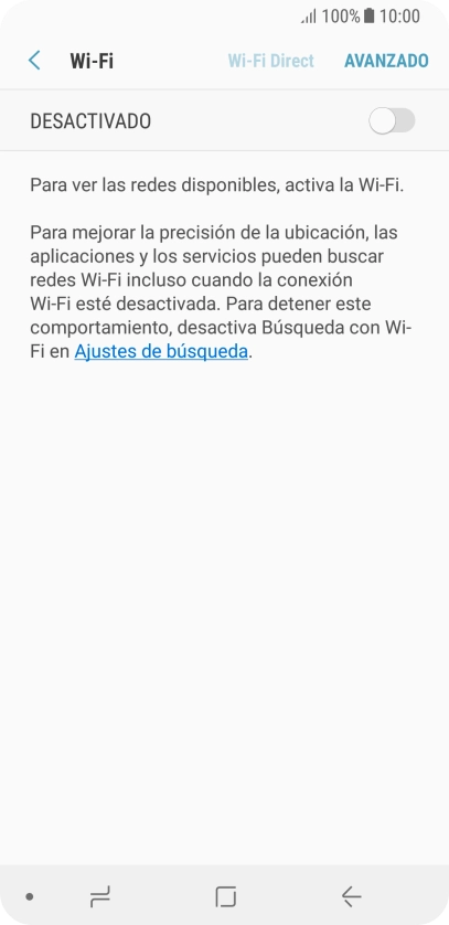 Pulsa el indicador para activar la función.