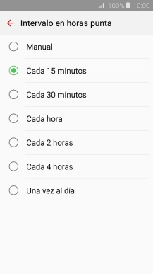Pulsa el ajuste deseado.