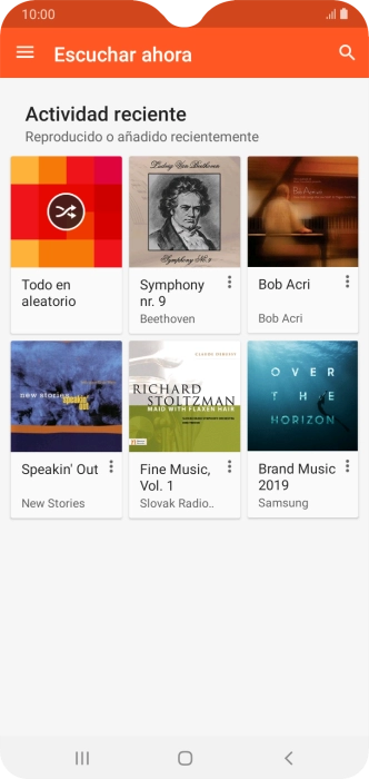 Desliza el dedo hacia la derecha desde la parte izquierda de la pantalla.