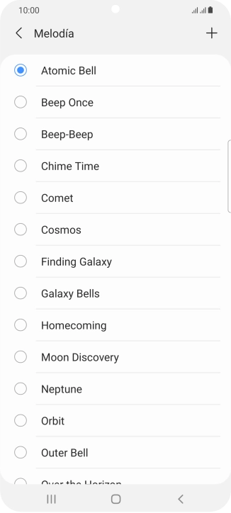 Pulsa el icono de añadir timbre de llamada.
