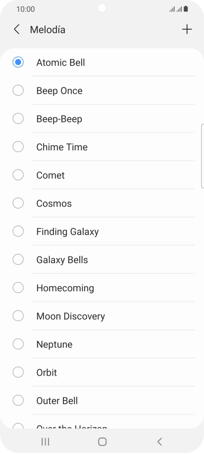 Pulsa el icono de añadir timbre de llamada.