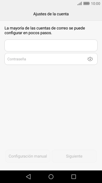 Pulsa Contraseña e introduce la contraseña de tu cuenta de correo electrónico.