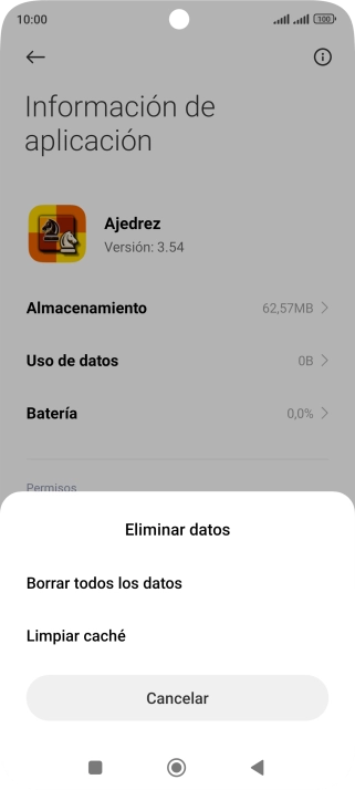 Pulsa Limpiar caché.