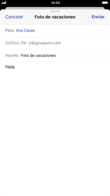 Pulsa en el campo de escritura durante unos instantes hasta que aparezca un menú emergente en la pantalla.