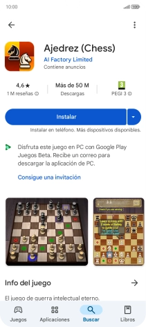 Pulsa Instalar y sigue las indicaciones de la pantalla para instalar la app.