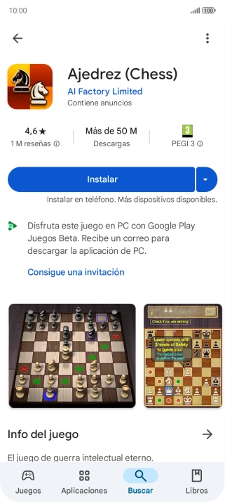 Pulsa Instalar y sigue las indicaciones de la pantalla para instalar la app.
