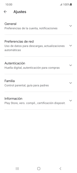 Pulsa Preferencias de red.