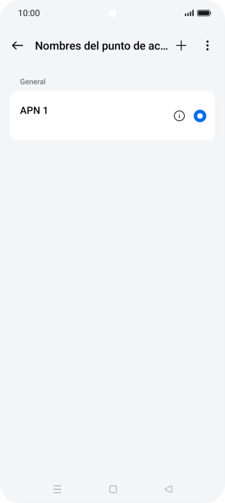 Pulsa el icono de nueva conexión de datos.