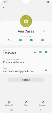 Pulsa el icono de llamada junto al número deseado.