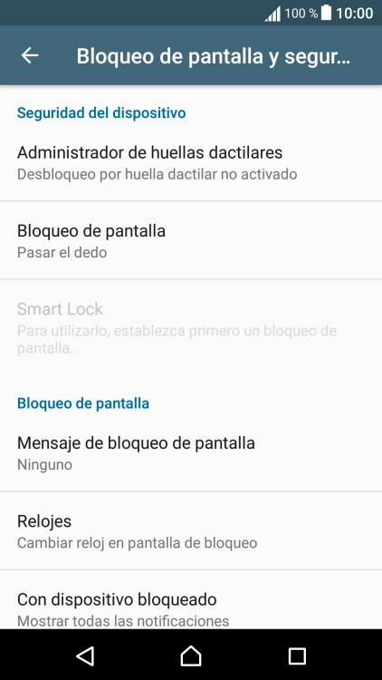 Pulsa Bloqueo de pantalla.