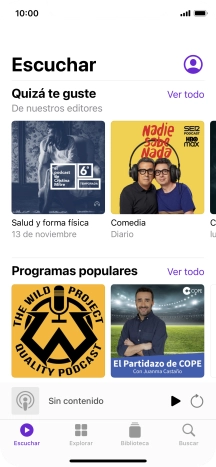 Desliza el dedo hacia arriba desde la parte inferior de la pantalla para terminar y volver a la pantalla de inicio.