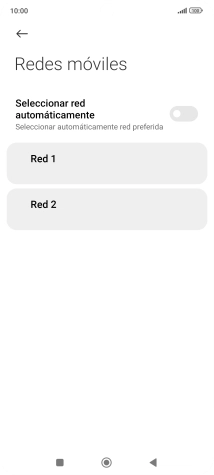 Pulsa la red deseada.