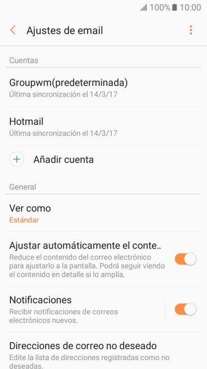 Pulsa la cuenta deseada.
