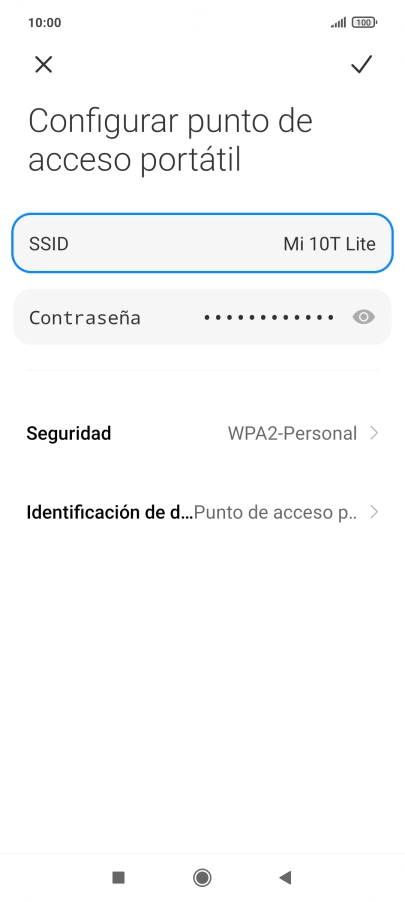 Pulsa Contraseña e introduce una contraseña.