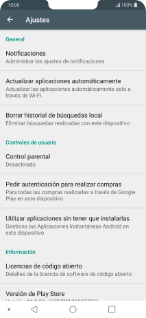 Pulsa Actualizar aplicaciones automáticamente.