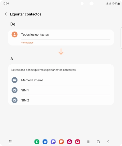 Pulsa el nombre de la tarjeta SIM.