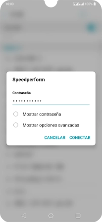 Introduce la contraseña de la red wifi y pulsa CONECTAR.