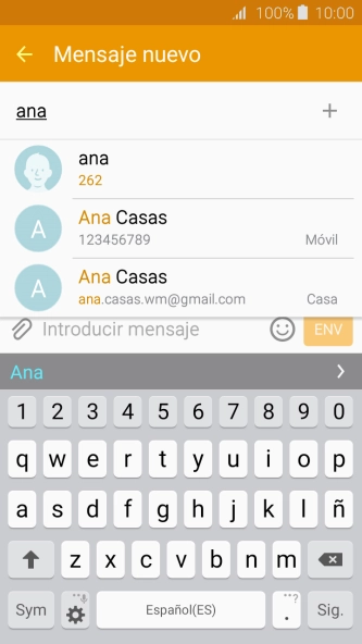 Pulsa el contacto deseado.