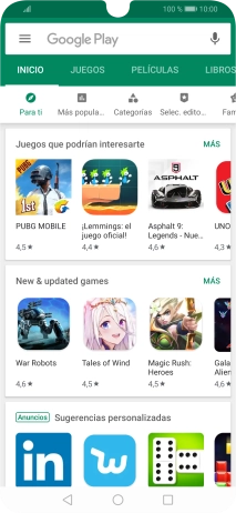 Desliza el dedo hacia la derecha desde la parte izquierda de la pantalla.