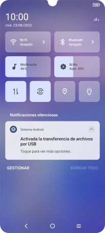 Pulsa Toque para ver más opciones..