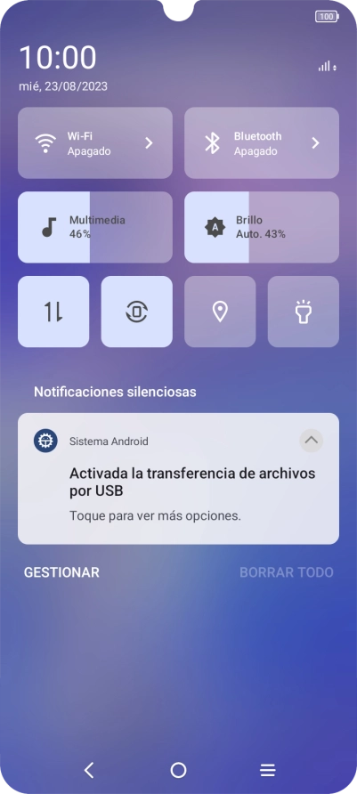 Pulsa Toque para ver más opciones..