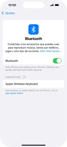 Pulsa el dispositivo Bluetooth deseado y sigue las indicaciones de la pantalla para vincular el dispositivo al teléfono.