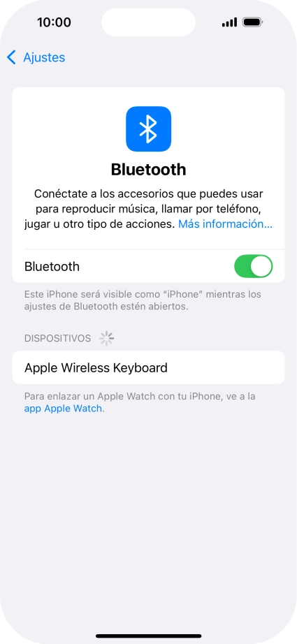 Pulsa el dispositivo Bluetooth deseado y sigue las indicaciones de la pantalla para vincular el dispositivo al teléfono.