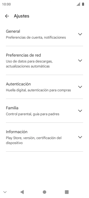 Pulsa Preferencias de red.