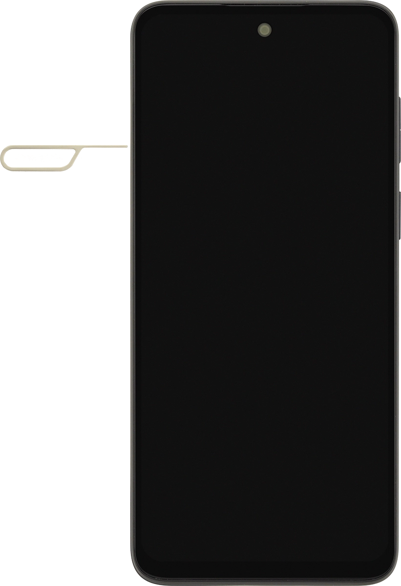 Busca la herramienta de apertura del contenedor de tarjetas.