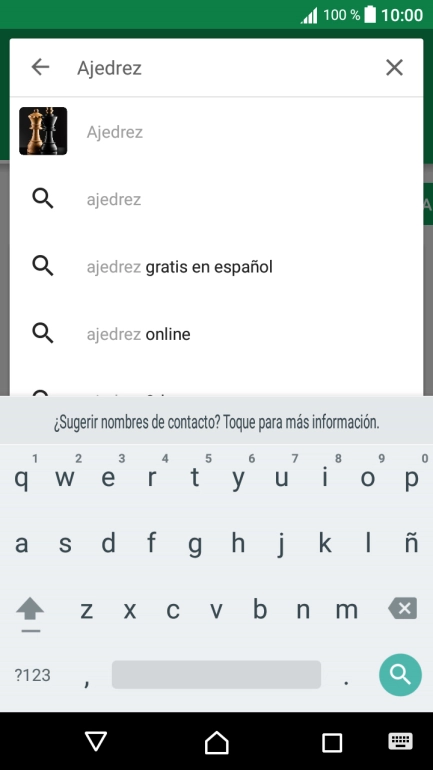 Introduce el nombre del tema o de la app y pulsa el icono de búsqueda.