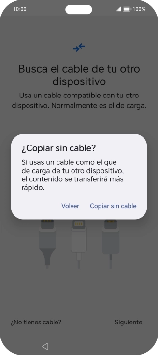Pulsa Copiar sin cable.
