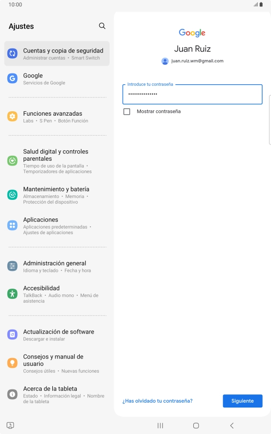 Pulsa Siguiente.
