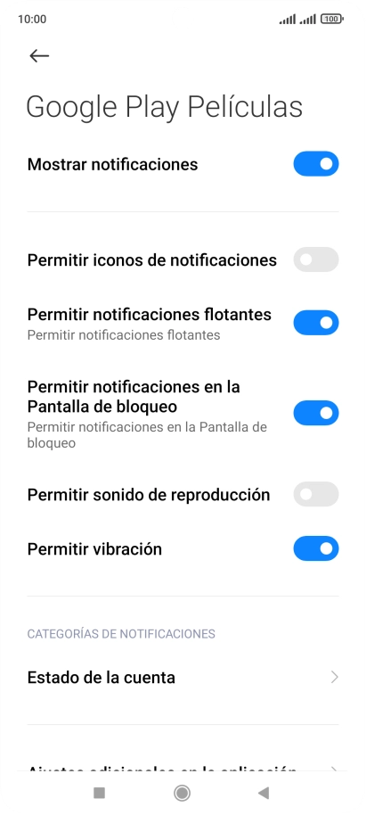 Pulsa el indicador junto a 