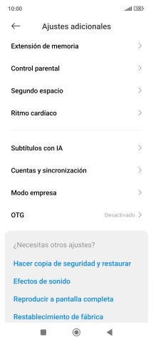 Pulsa Cuentas y sincronización.