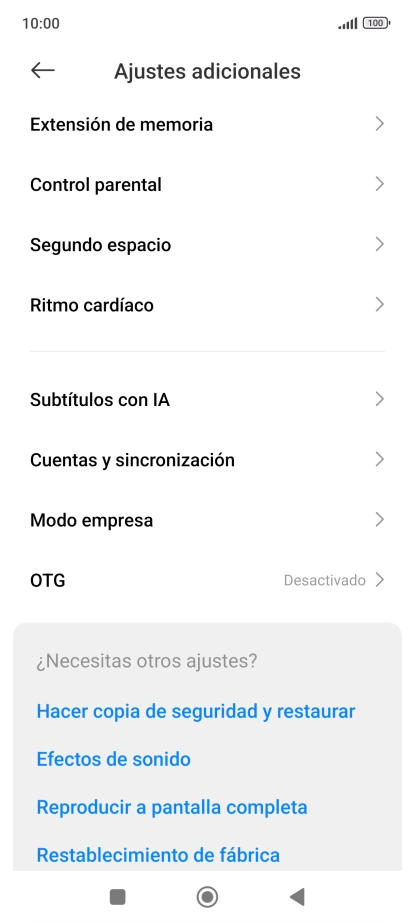 Pulsa Cuentas y sincronización.