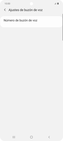 Pulsa Número de buzón de voz.