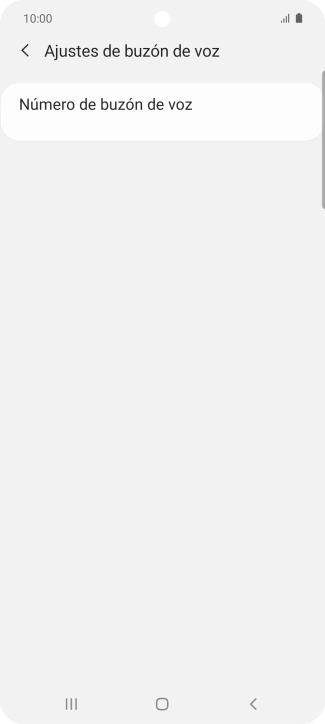Pulsa Número de buzón de voz.