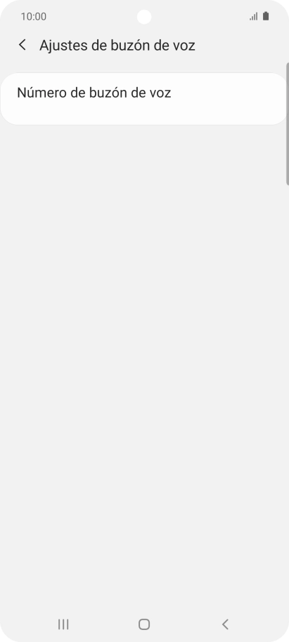 Pulsa Número de buzón de voz.