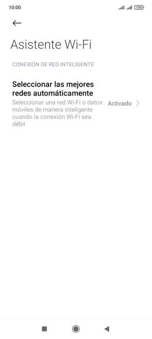 Pulsa Seleccionar las mejores redes automáticamente.