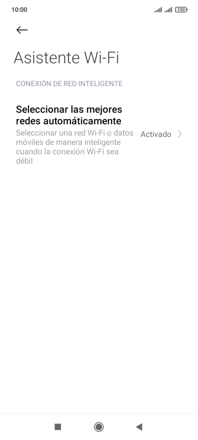 Pulsa Seleccionar las mejores redes automáticamente.