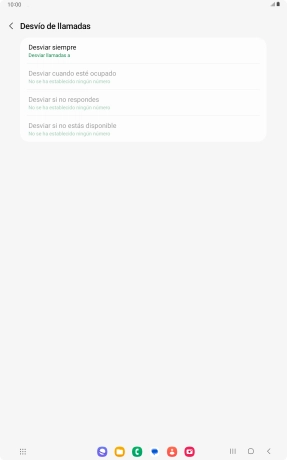 Pulsa el tipo de desvío deseado.