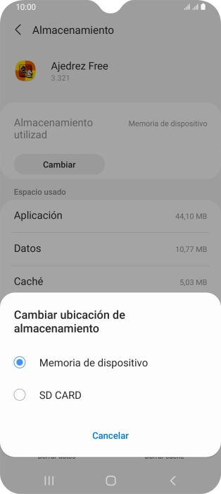 Pulsa el nombre de la tarjeta de memoria.