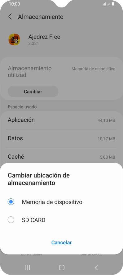 Pulsa el nombre de la tarjeta de memoria.