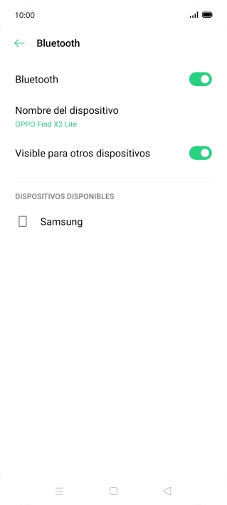 Pulsa el dispositivo Bluetooth deseado y sigue las indicaciones de la pantalla para vincular el dispositivo al teléfono.